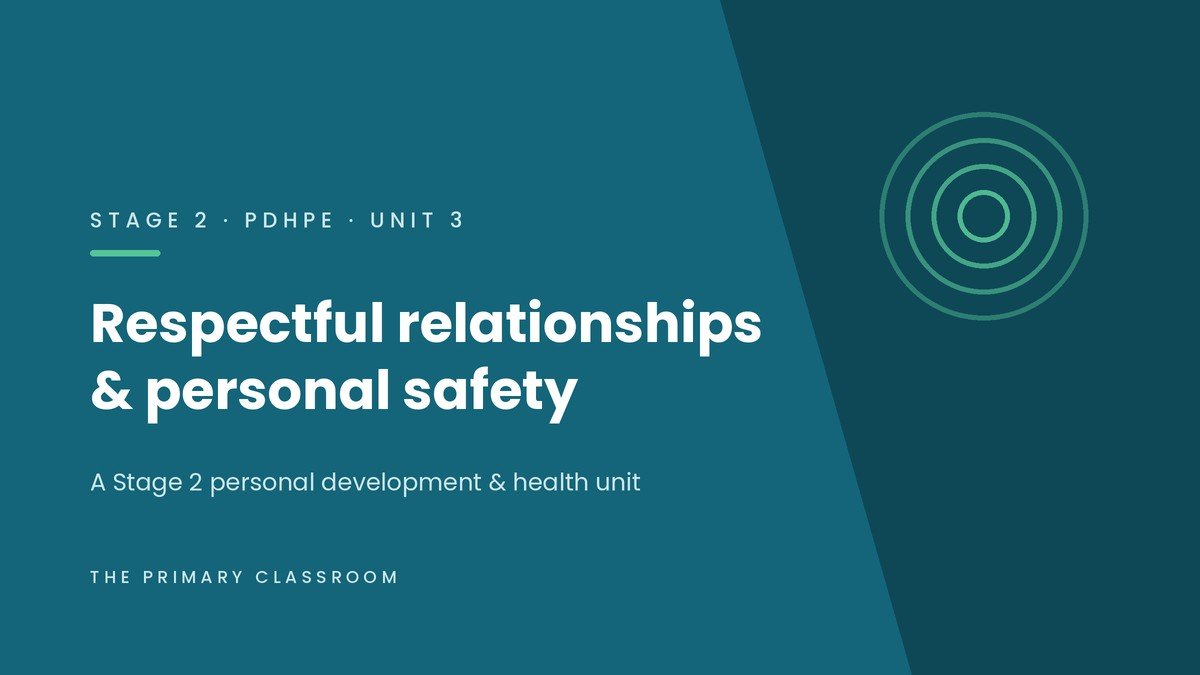 Stage 2 PDHPE Unit 3: A Classroom-Ready Way to Teach “Respectful Relationships & Personal Safety” - The Primary Classroom