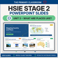 Stage 2 HSIE Unit 3 'What are places like?' PowerPoint title slide