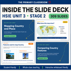 Sample student activity slide from the Stage 2 HSIE Unit 3 What are places like PowerPoint