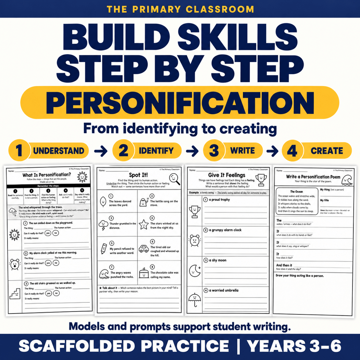 Personification Figurative Language Worksheets - The Primary Classroom