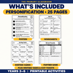 Personification Figurative Language Worksheets - The Primary Classroom