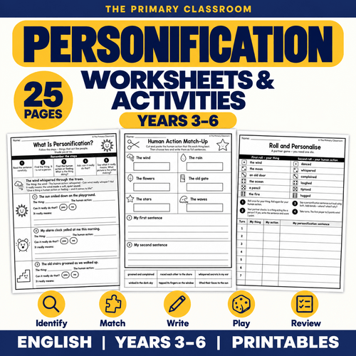 Personification Figurative Language Worksheets - The Primary Classroom