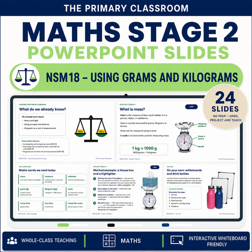 Stage 2 Maths – Using Grams and Kilograms (NSM18) – Lesson Slides - The Primary Classroom