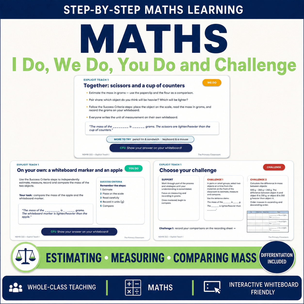 Stage 2 Maths – Using Grams and Kilograms (NSM18) – Lesson Slides - The Primary Classroom