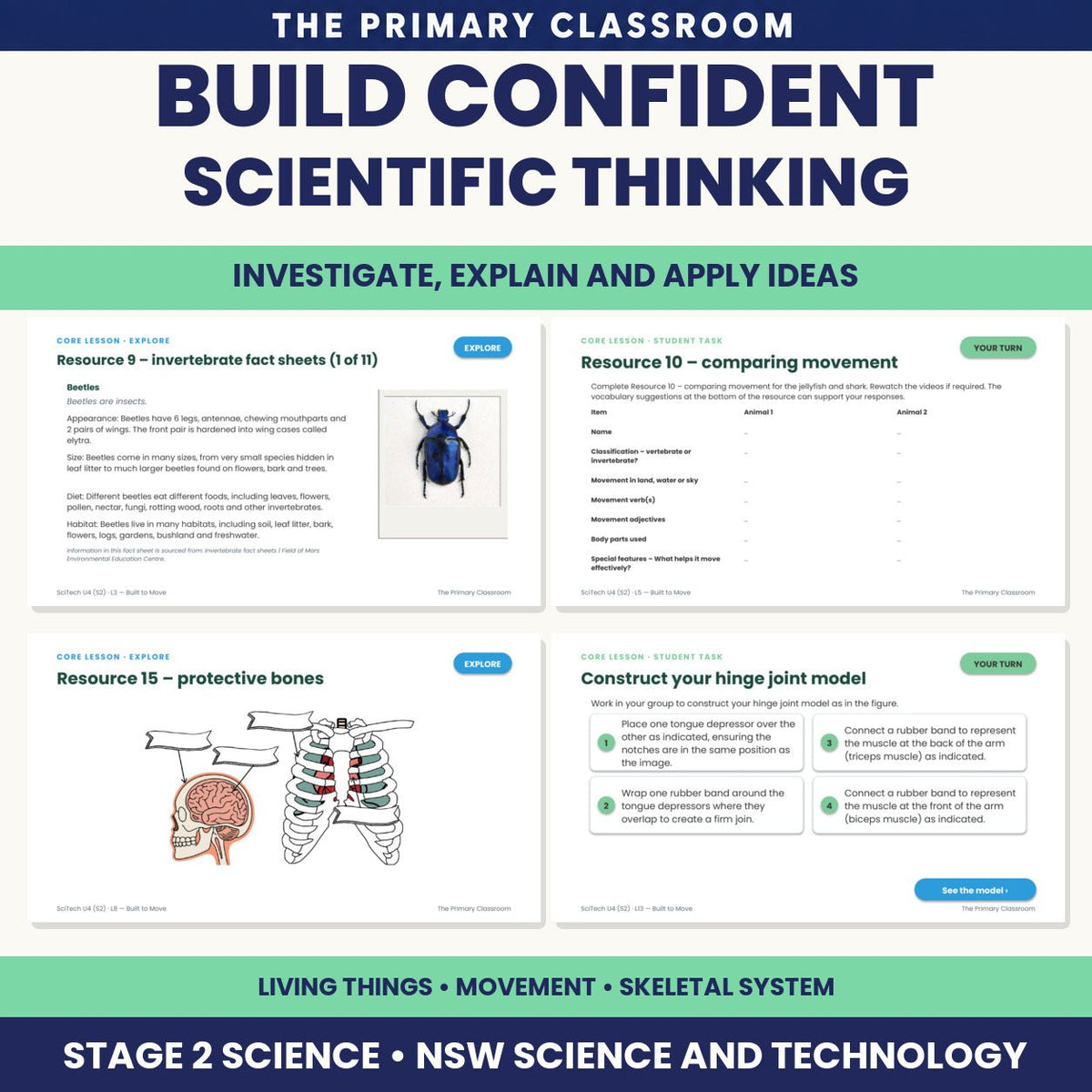Stage 2 Science Unit 4 – Built to Move – PowerPoint Lesson Slides - The Primary Classroom
